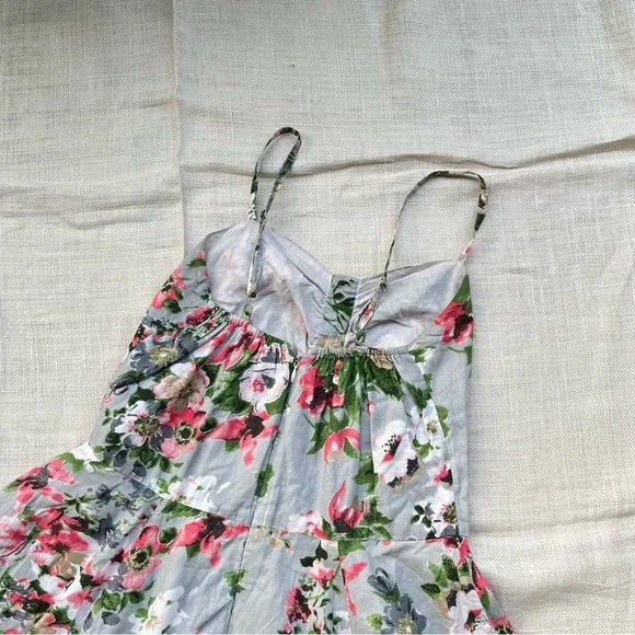 Grey Floral Skater Dress - Picture 7 of 9